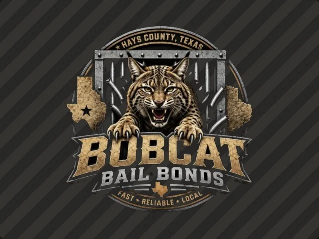 Bobcat Bail Bonds emblem: Hays County, Texas. Fast, reliable, local.